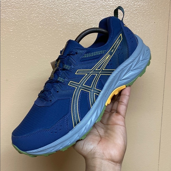 ASICS Gel-Venture 9 Men's Blue Yellow Gray Green Running Sneakers - Picture 13 of 17